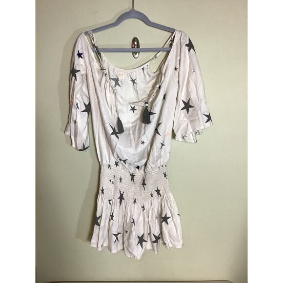 Surf Gypsy Cold Shoulder Swim Coverup Sequin Star detail Sz. Sm EUC Swimwear - Picture 4 of 10